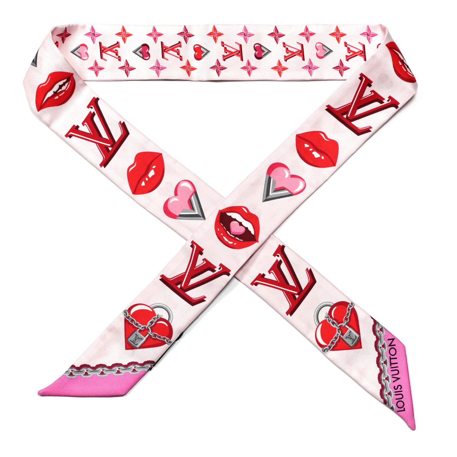 Louis Vuitton Silk Lucky Monogram BB Bandeau Rose Pop 1 of 3