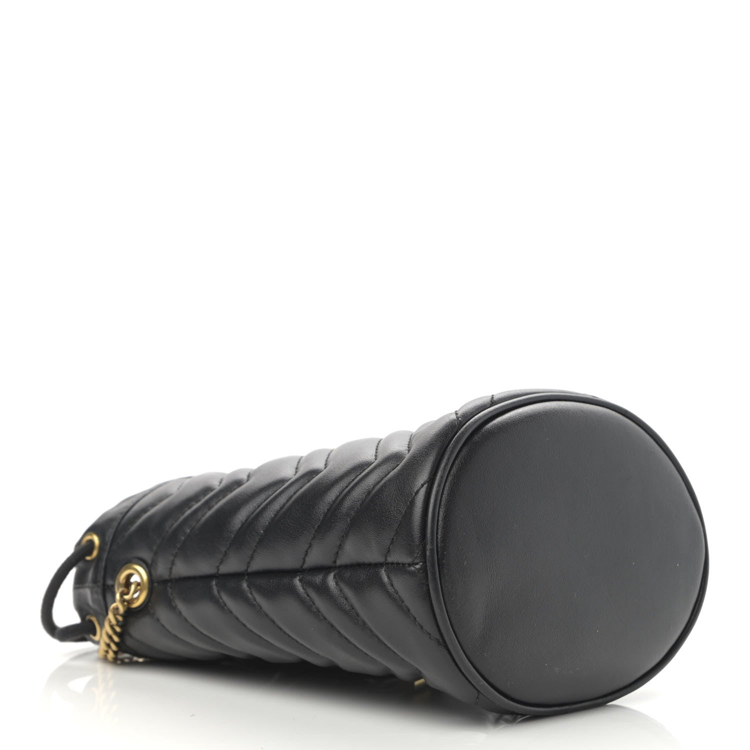 Gucci Calfskin Matelasse Mini GG Marmont 2.0 Bucket Bag Black 4 of 10