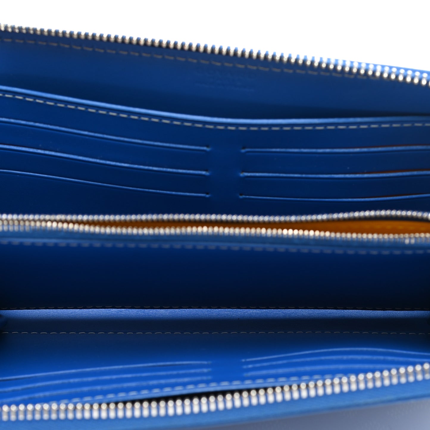 Goyardine Matignon Zip Around GM Wallet Blue