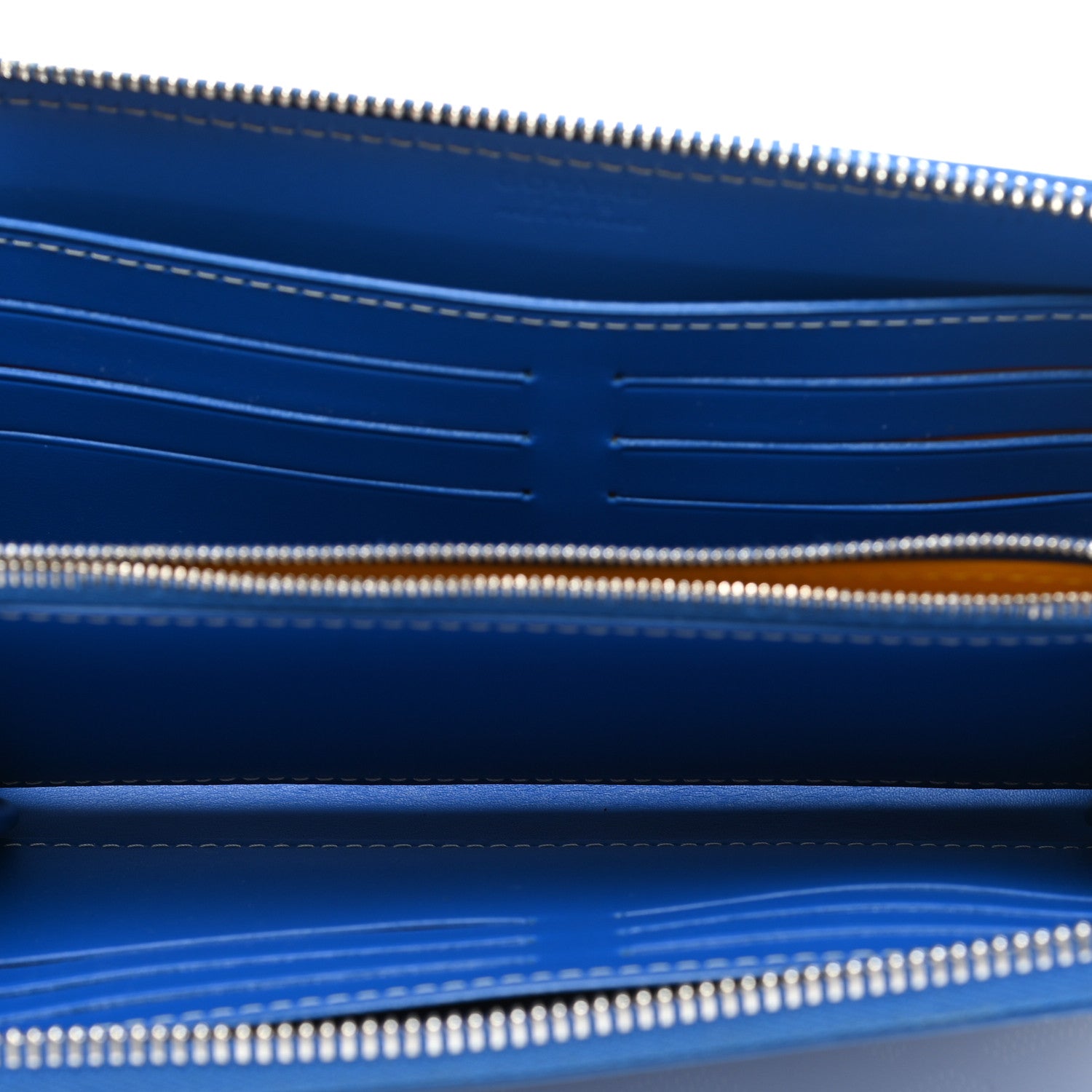 Goyard Goyardine Matignon Zip Around GM Wallet Blue 5 of 9