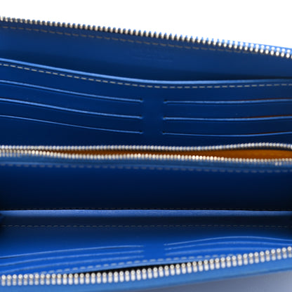 Goyard Goyardine Matignon Zip Around GM Wallet Blue 5 of 9
