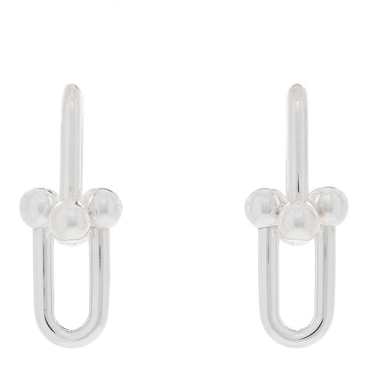 Tiffany Sterling Silver Extra Large HardWear Link Earrings 1 of 5