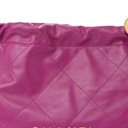 Chanel Shiny Calfskin Quilted Small Chanel 22 Purple 9 of 12