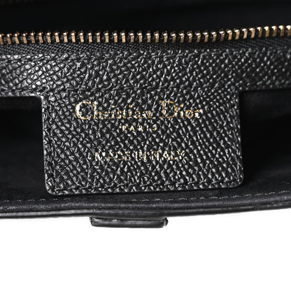 Christian Dior Grained Calfskin Saddle Bag With Strap Black 6 of 10