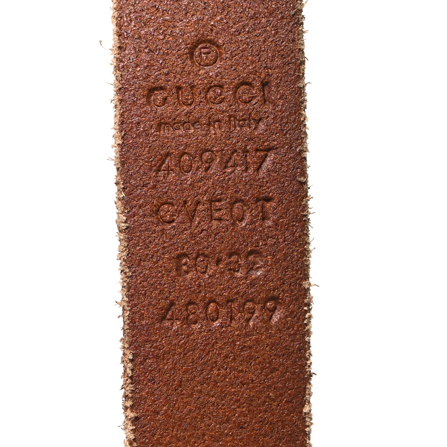 Gucci Faded Calfskin Double G 20mm Belt 80 32 Cuir 5 of 5