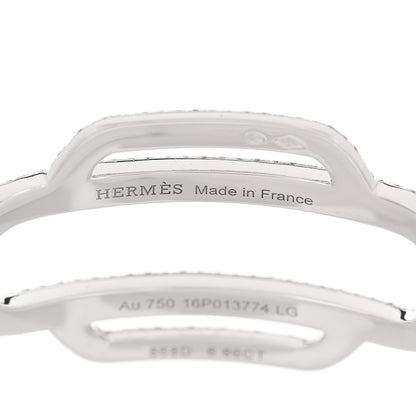 Hermes 18K White Gold Diamond Alchimie Chaine D'Ancre Collier Pave Bracelet LG 4 of 5