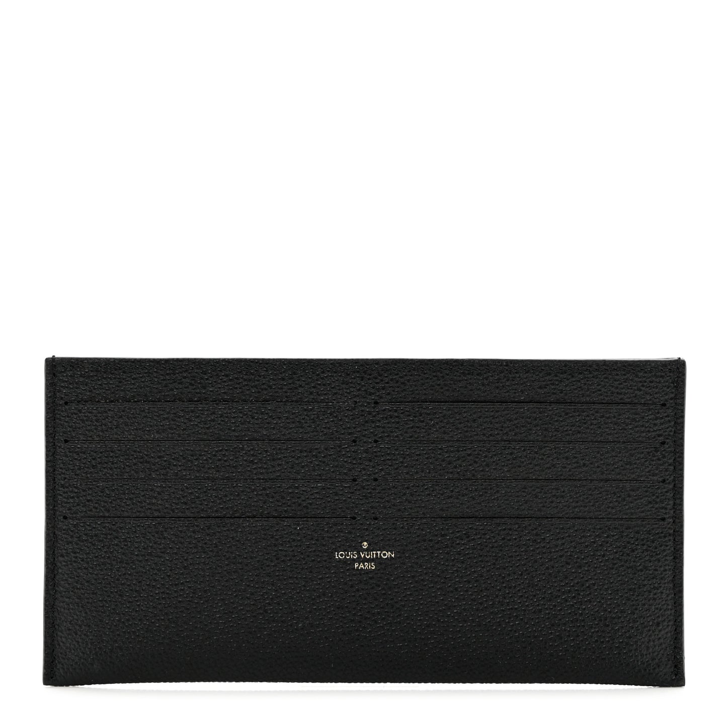 Calfskin Felicie Chain Wallet Card Holder Insert Black