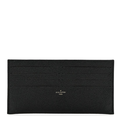 Louis Vuitton Calfskin Felicie Chain Wallet Card Holder Insert Black 1 of 6