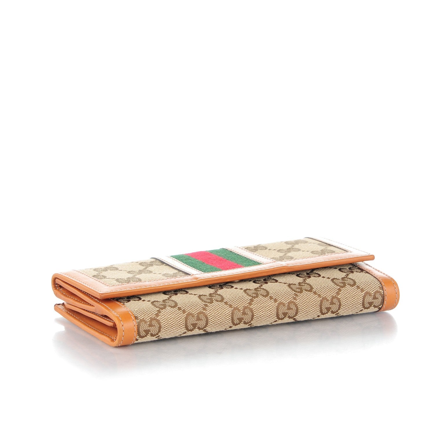 Gucci Monogram Vintage Web Continental Wallet Tobacco 4 of 8