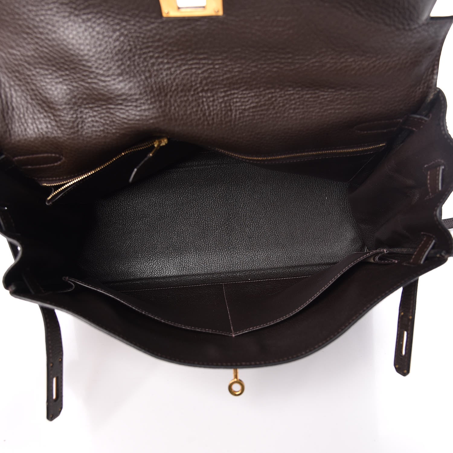 Hermes Taurillon Clemence Kelly Retourne 35 Chocolate 14 of 38