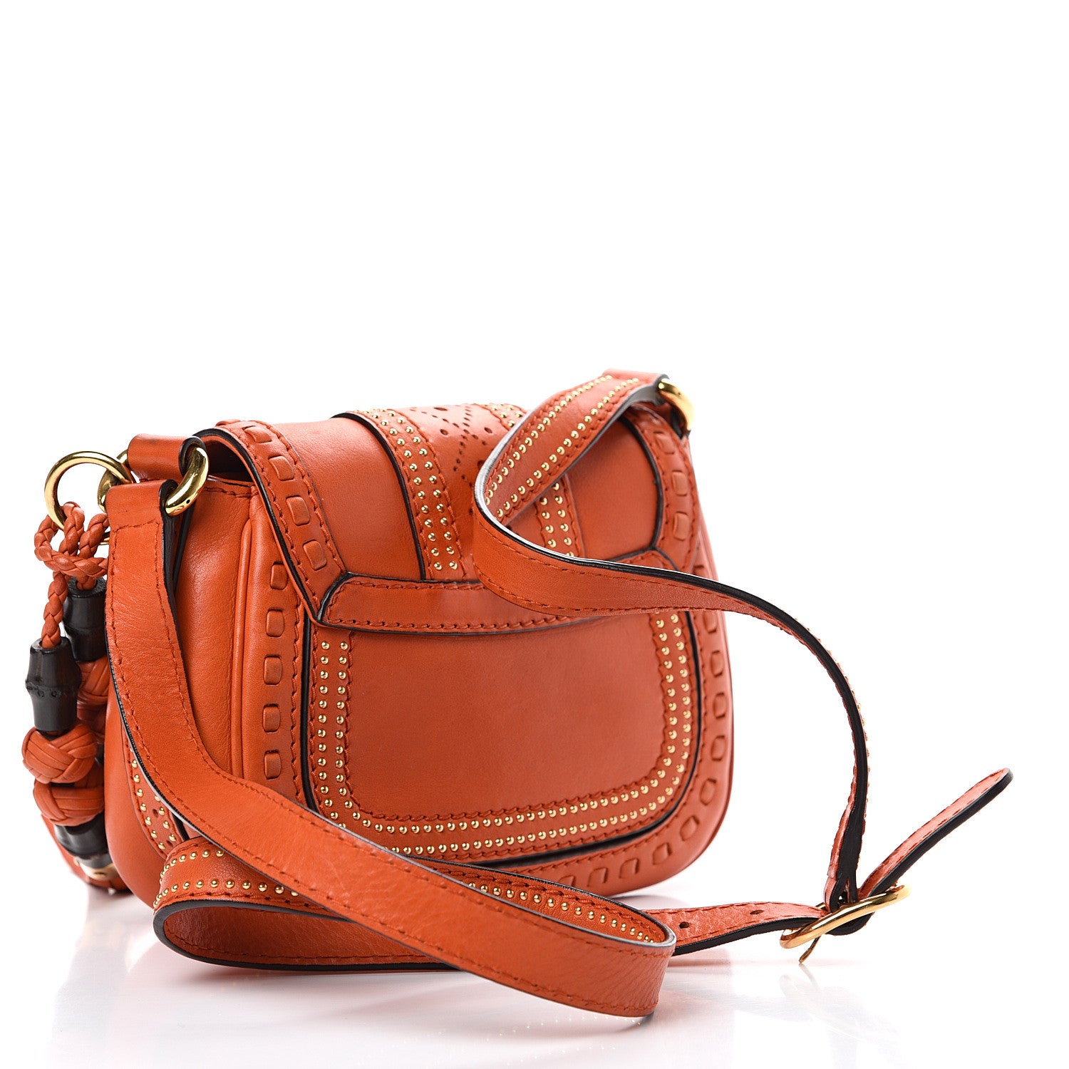 Gucci Calfskin Small Snaffle Bit Shoulder Bag Orange 2 of 12