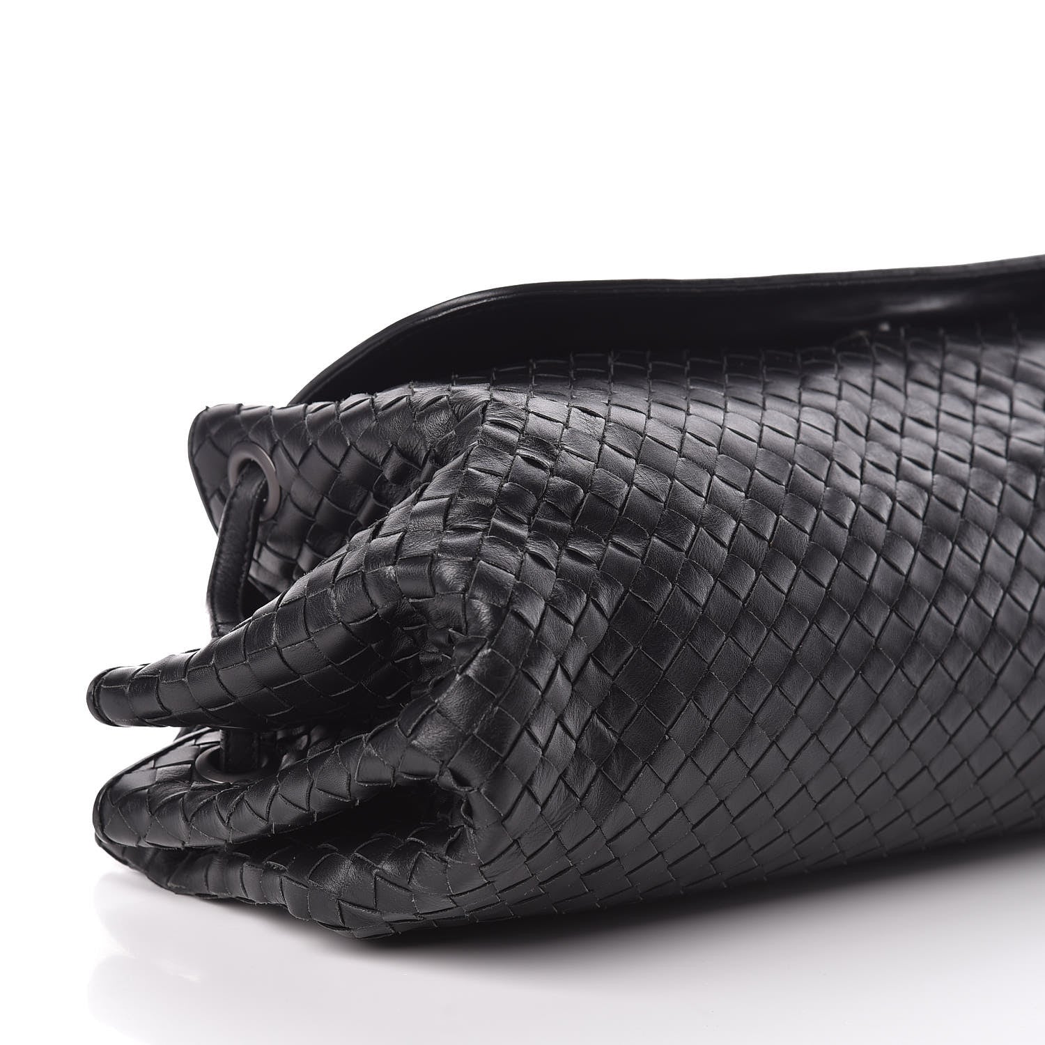 Bottega Veneta Nappa Intrecciato Shoulder Bag Black 7 of 9