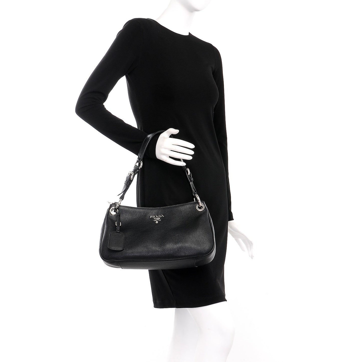 Vitello Phenix Shoulder Bag Nero Black
