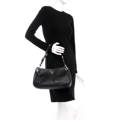 Prada Vitello Phenix Shoulder Bag Nero Black 2 of 8