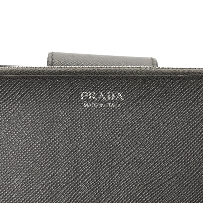 Prada Saffiano Metal Medium Wallet Grey 6 of 9