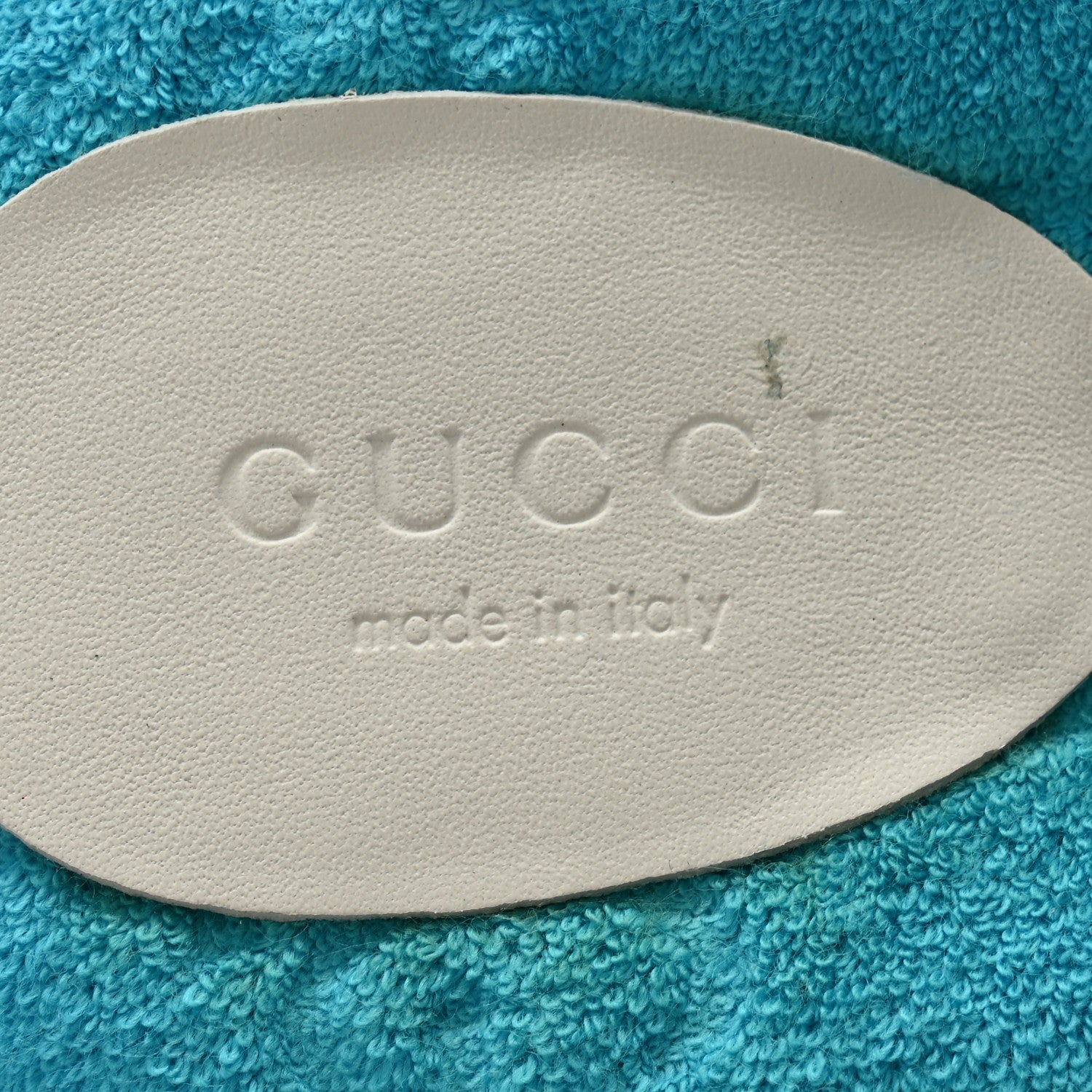 Gucci Terry Cloth GG Monogram Angelina Platform 55mm Slide Sandals 37.5 Azure 7 of 11