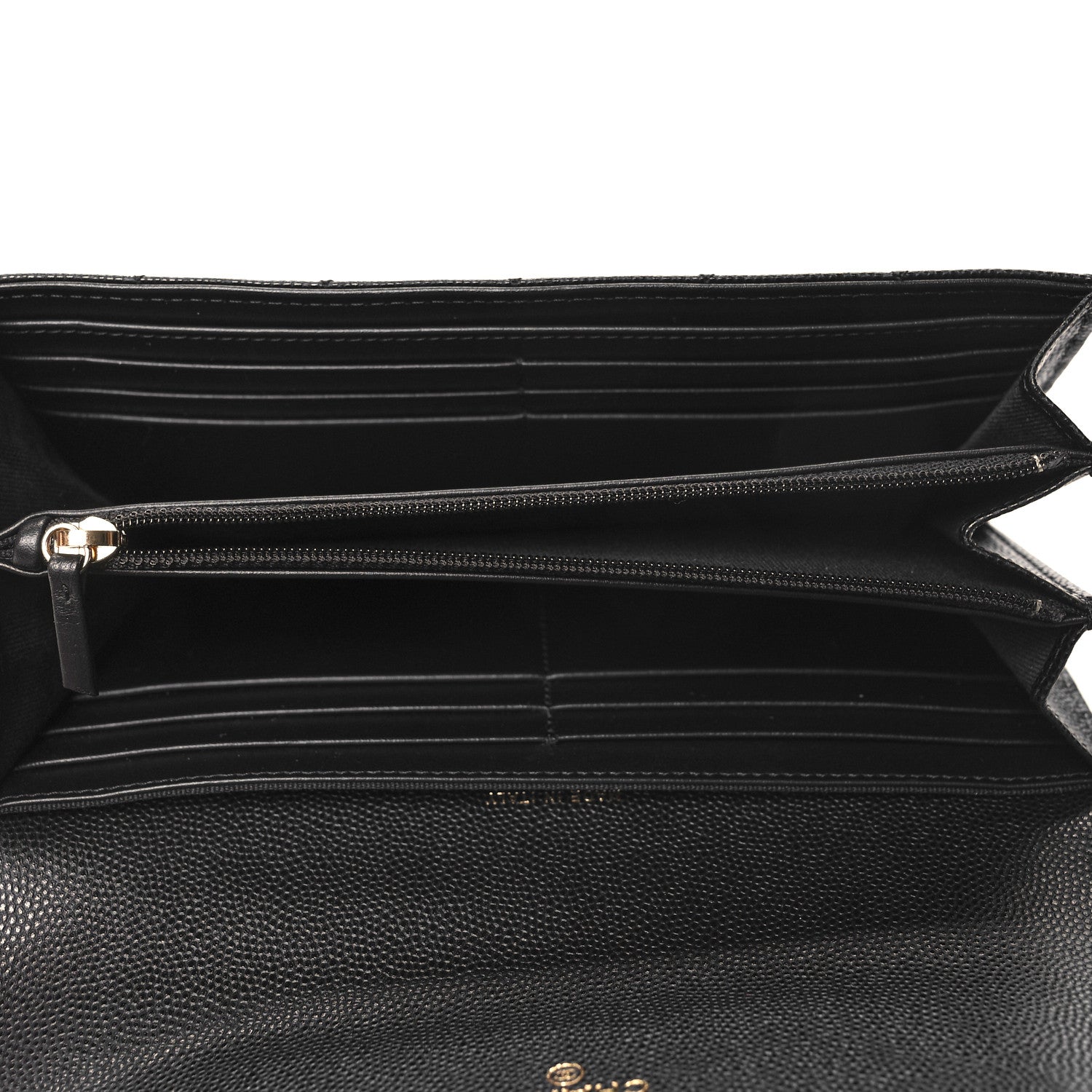 Chanel Caviar Quilted Large Boy Gusset Flap Wallet Black 5 of 9