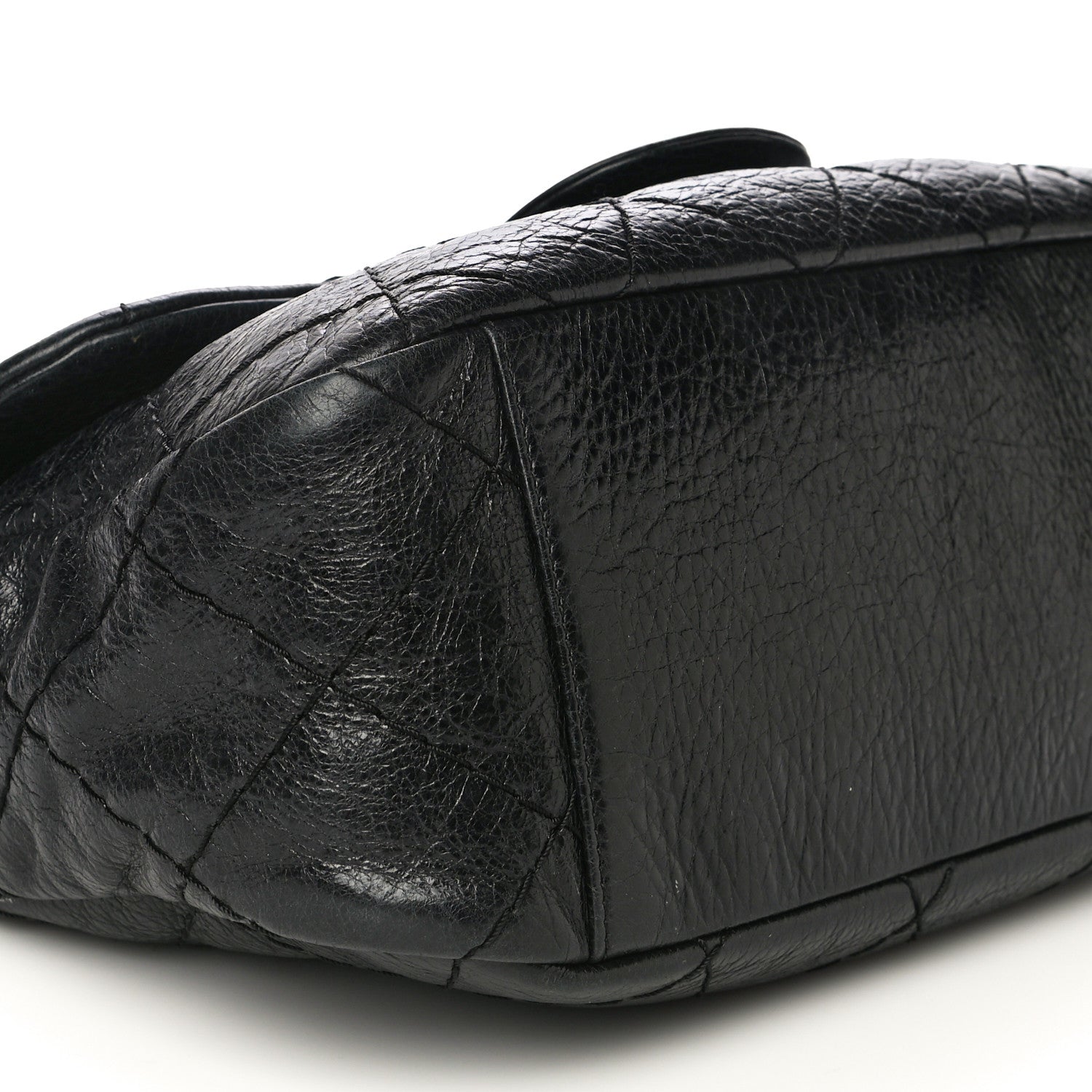 Chanel Glazed Calfskin Stitched On The Road Flap Black 9 of 19