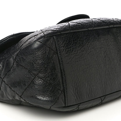 Chanel Glazed Calfskin Stitched On The Road Flap Black 9 of 19