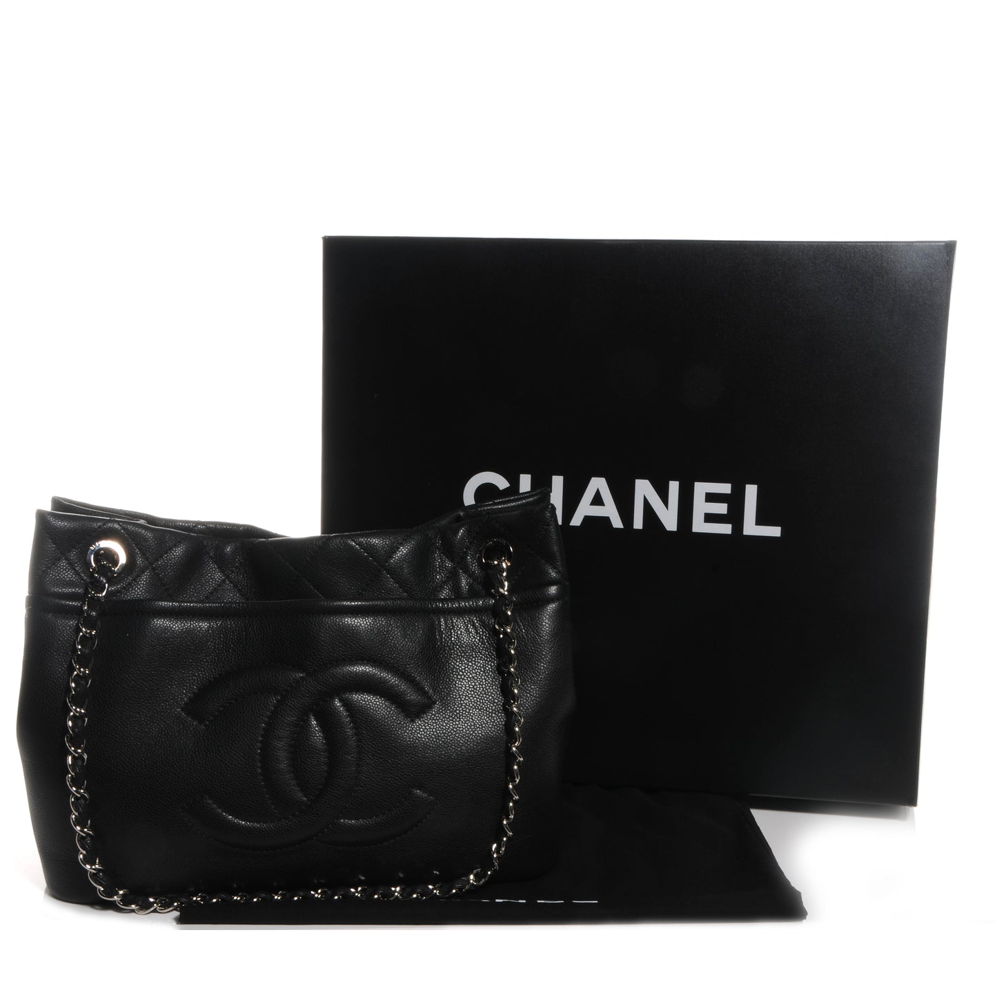 Caviar Large CC Timeless Soft Tote Black