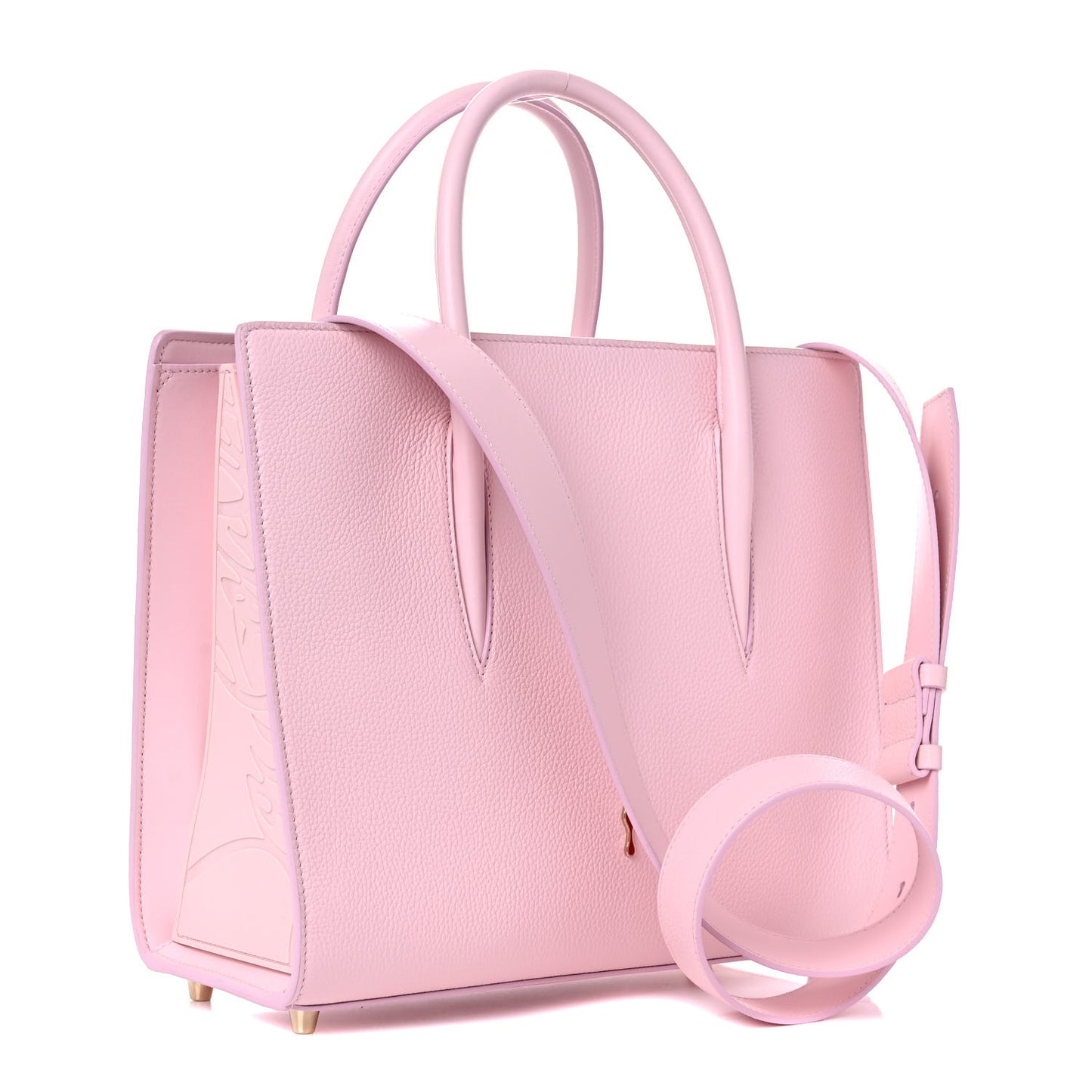 Calfskin Spikes Loubinthesky Medium Paloma Pink