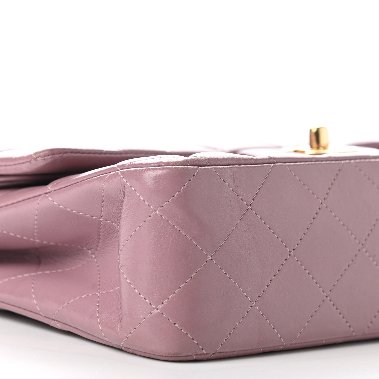 Chanel Lambskin Quilted Medium Double Flap Light Purple 9 of 11
