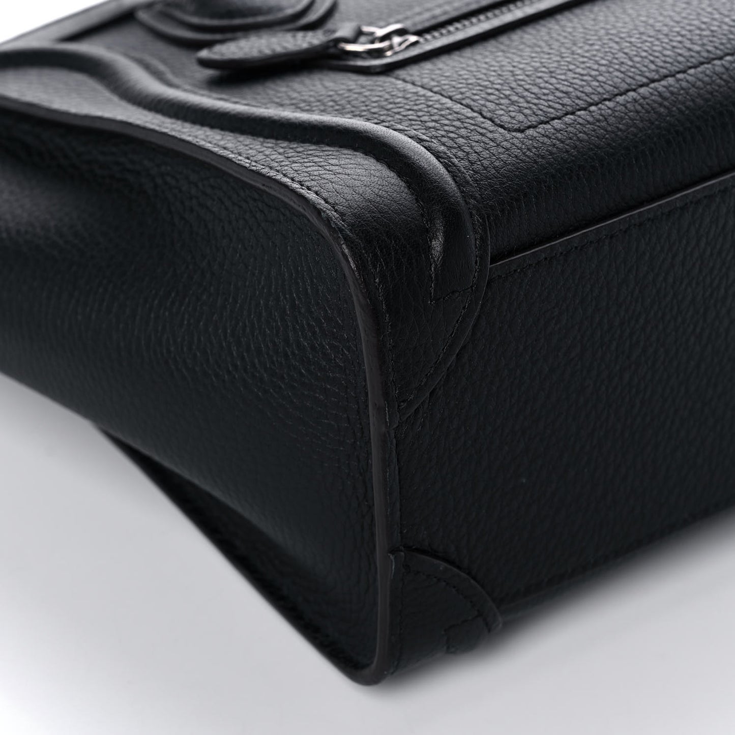 Drummed Calfskin Nano Luggage Black