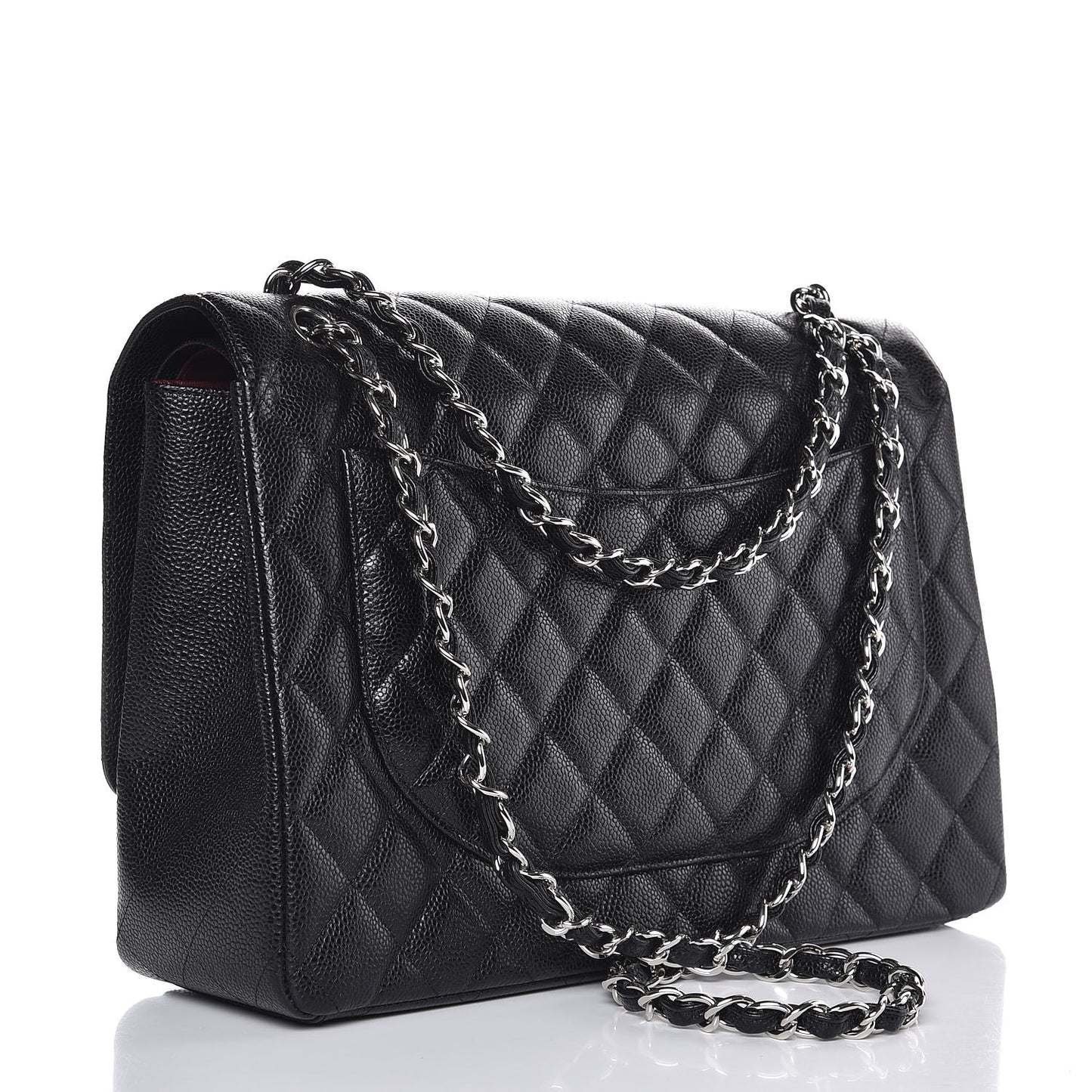 Caviar Quilted Maxi Double Flap Black