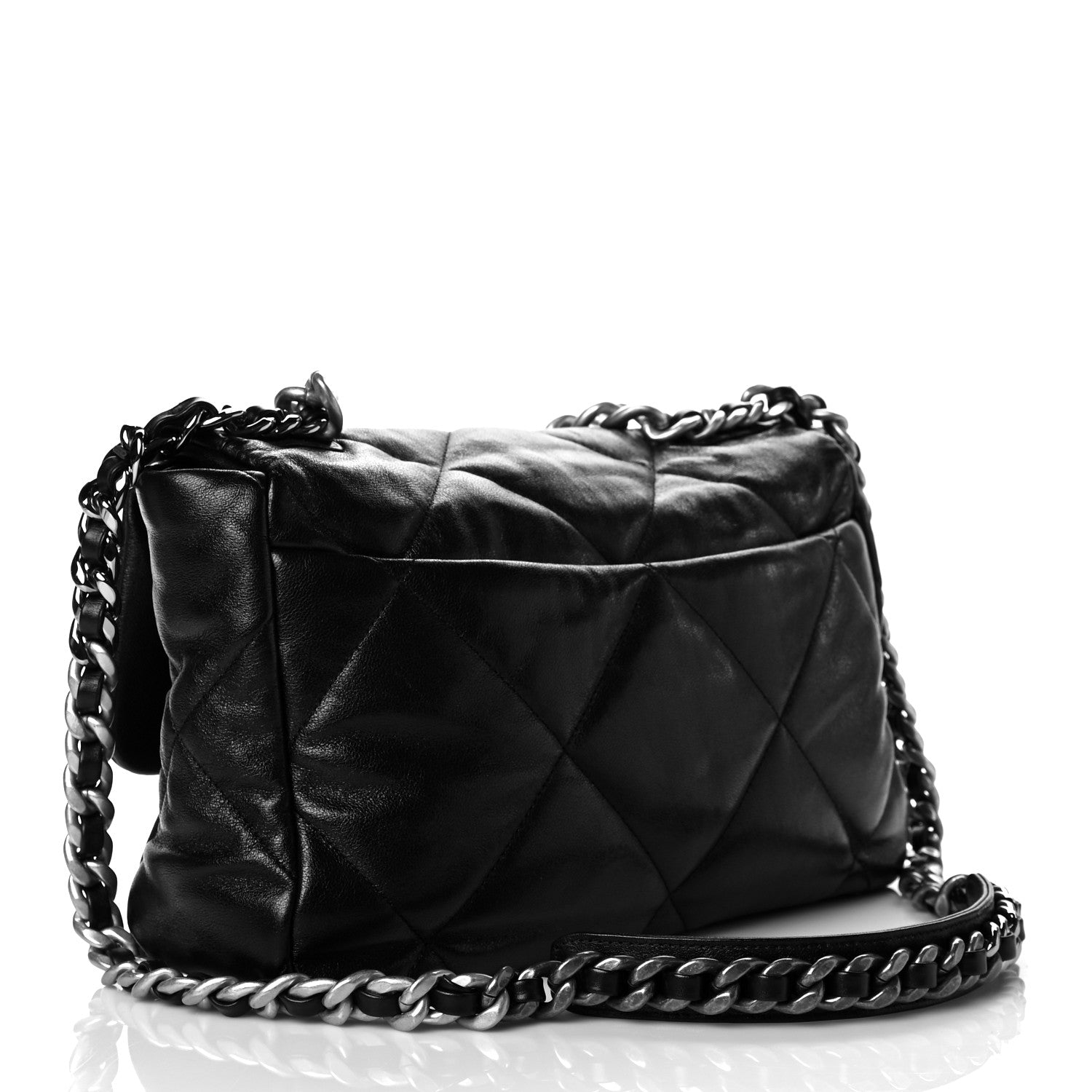 Chanel Lambskin Quilted Large Chanel 19 Flap Black 3 of 11
