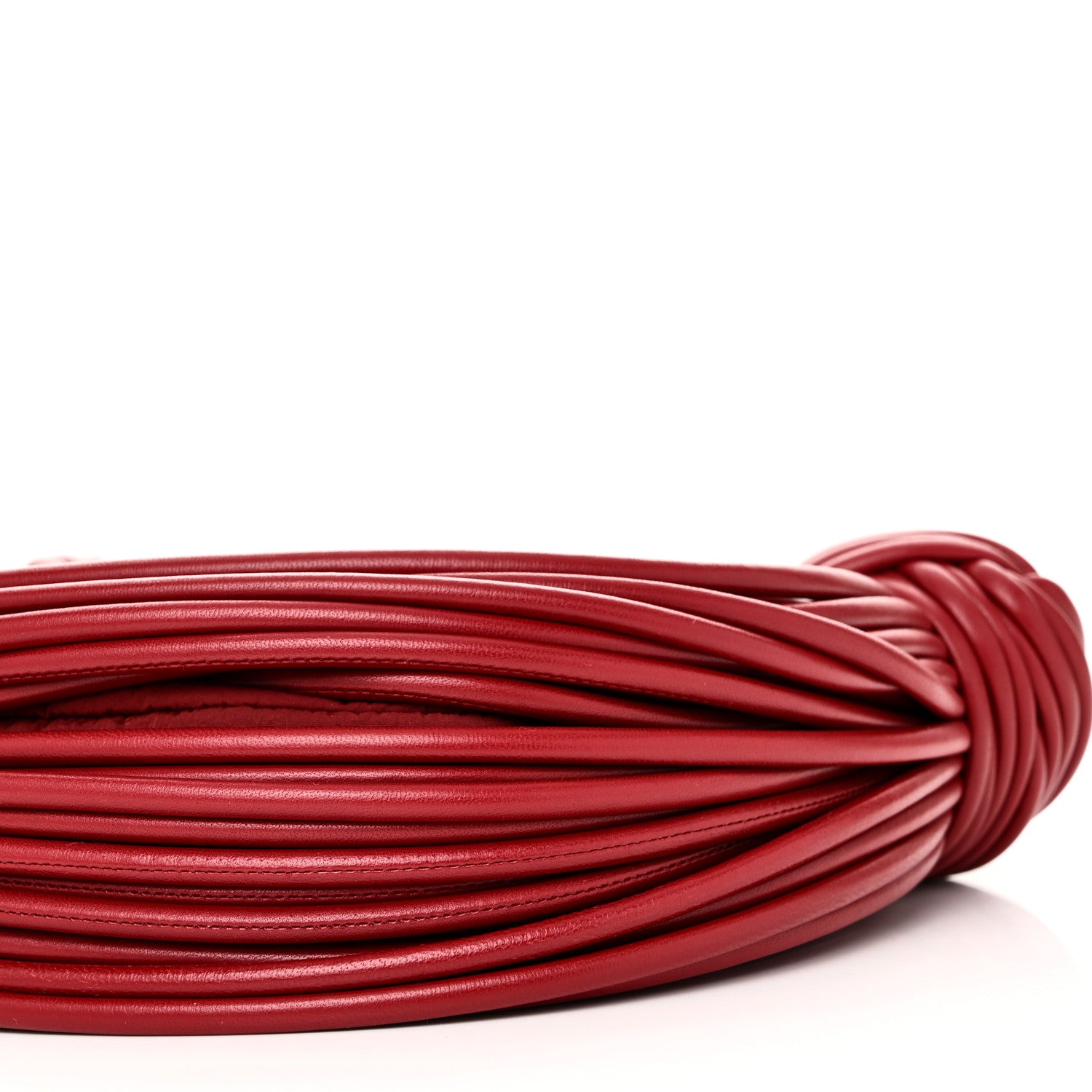 Bottega Veneta Nappa Mini Tubular Double Knot Dark Red 9 of 9