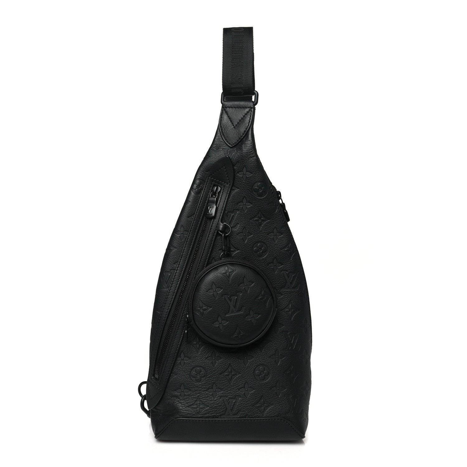 Louis Vuitton Calfskin Shadow Monogram Duo Slingbag Black 1 of 11