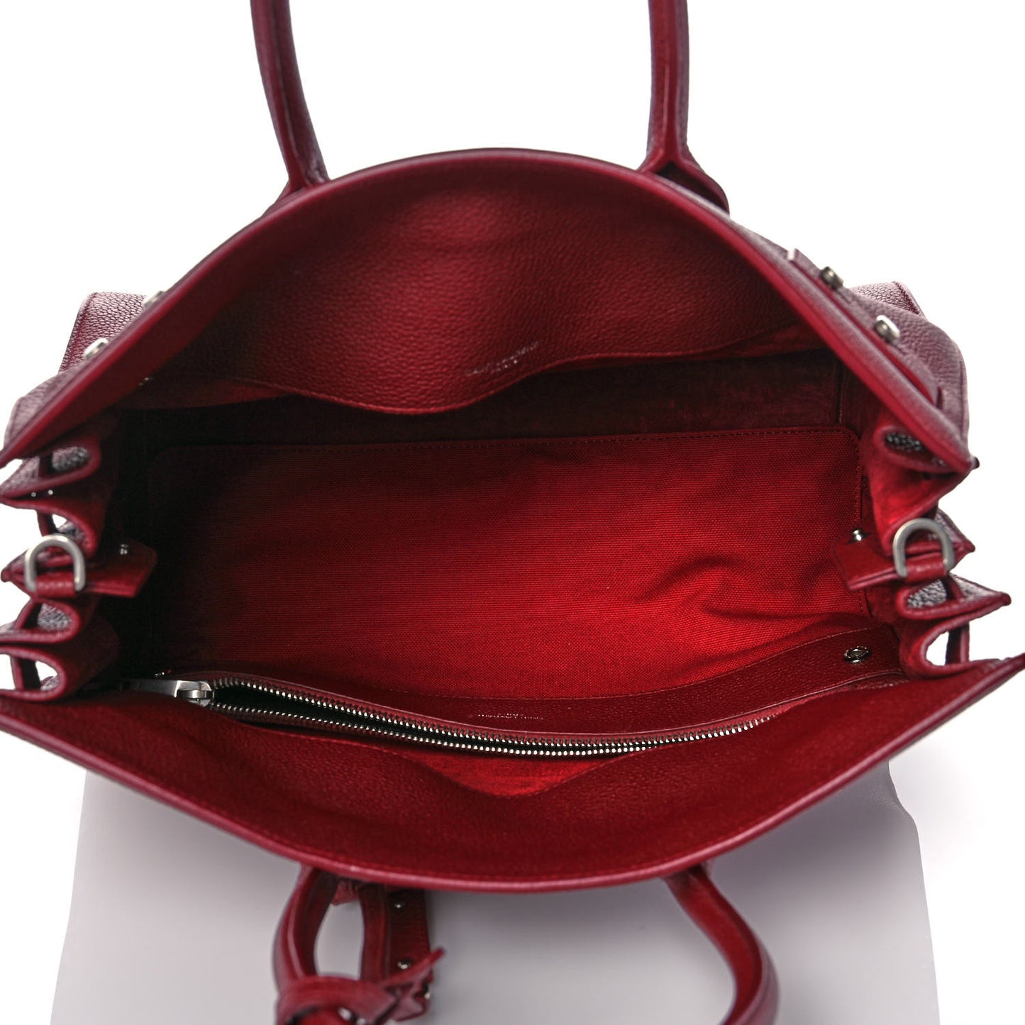 Grained Calfskin Small Supple Sac De Jour Dark Pallisandre