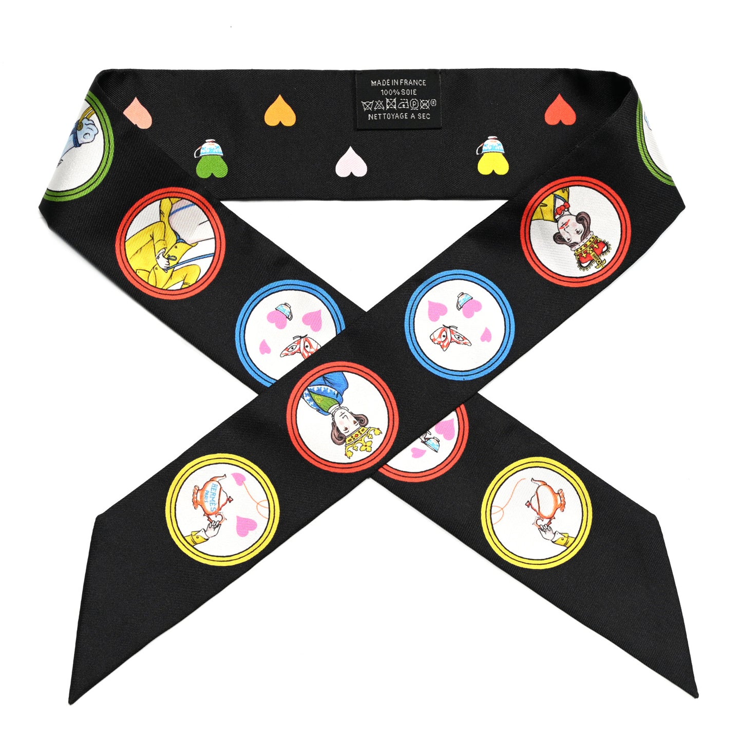 Silk Tea Time Twilly Black Rouge Multicolor