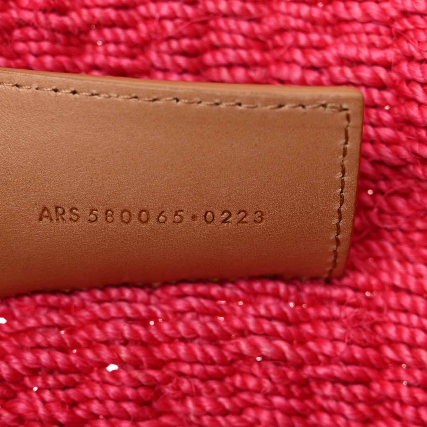 Raffia Medium Monogram Kate Satchel Pink Glow