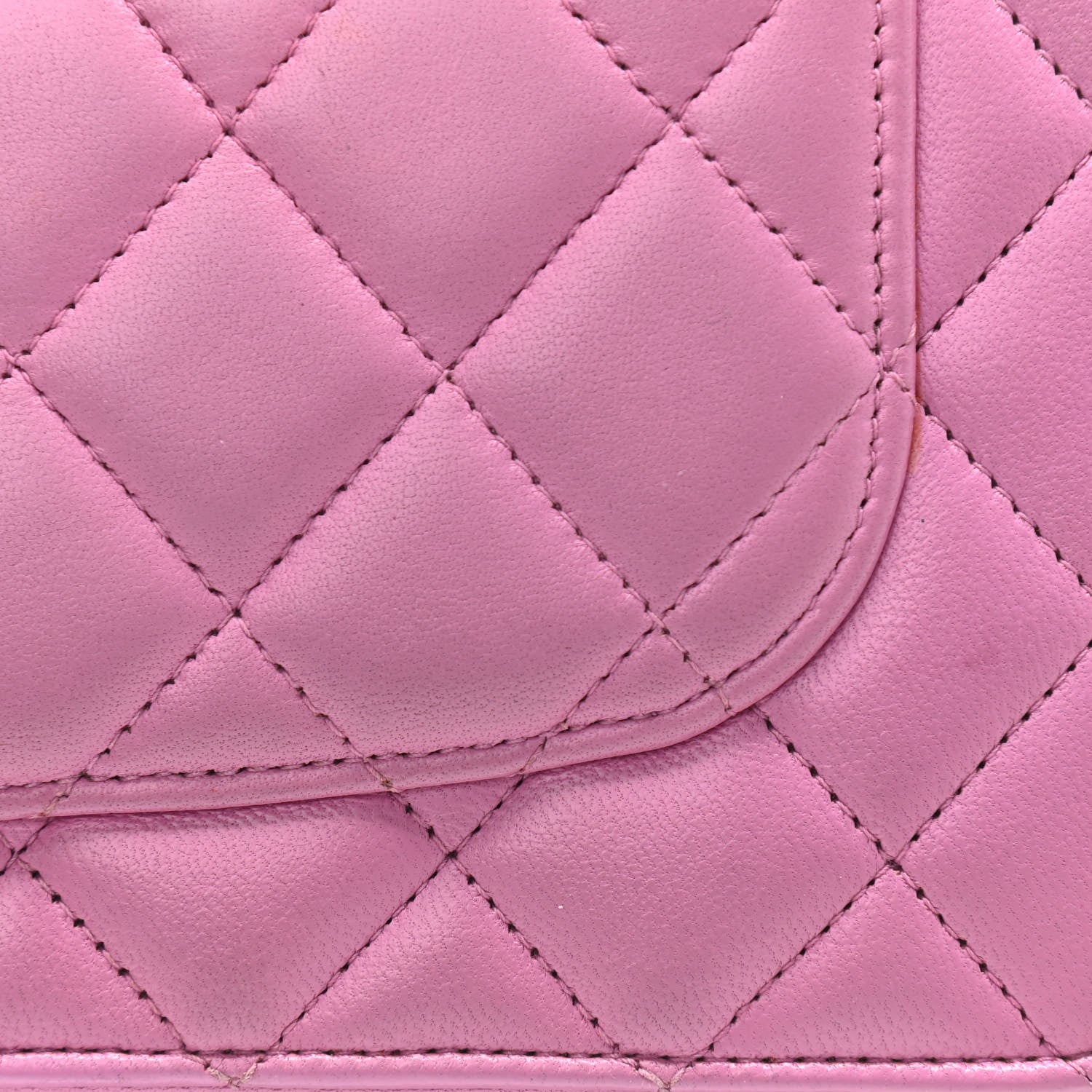 Chanel Lambskin Quilted Wallet On Chain WOC Purple 10 of 10