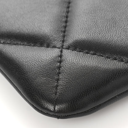 Chanel Lambskin Quilted Small Chanel 19 Pouch Black 8 of 9