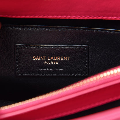 Saint Laurent Calfskin Y Quilted Monogram Small Loulou Chain Satchel Fresh Fuchsia 6 of 11