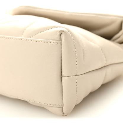 Saint Laurent Lambskin Quilted Toy Loulou Puffer Monogram Chain Satchel Crema Soft 10 of 11