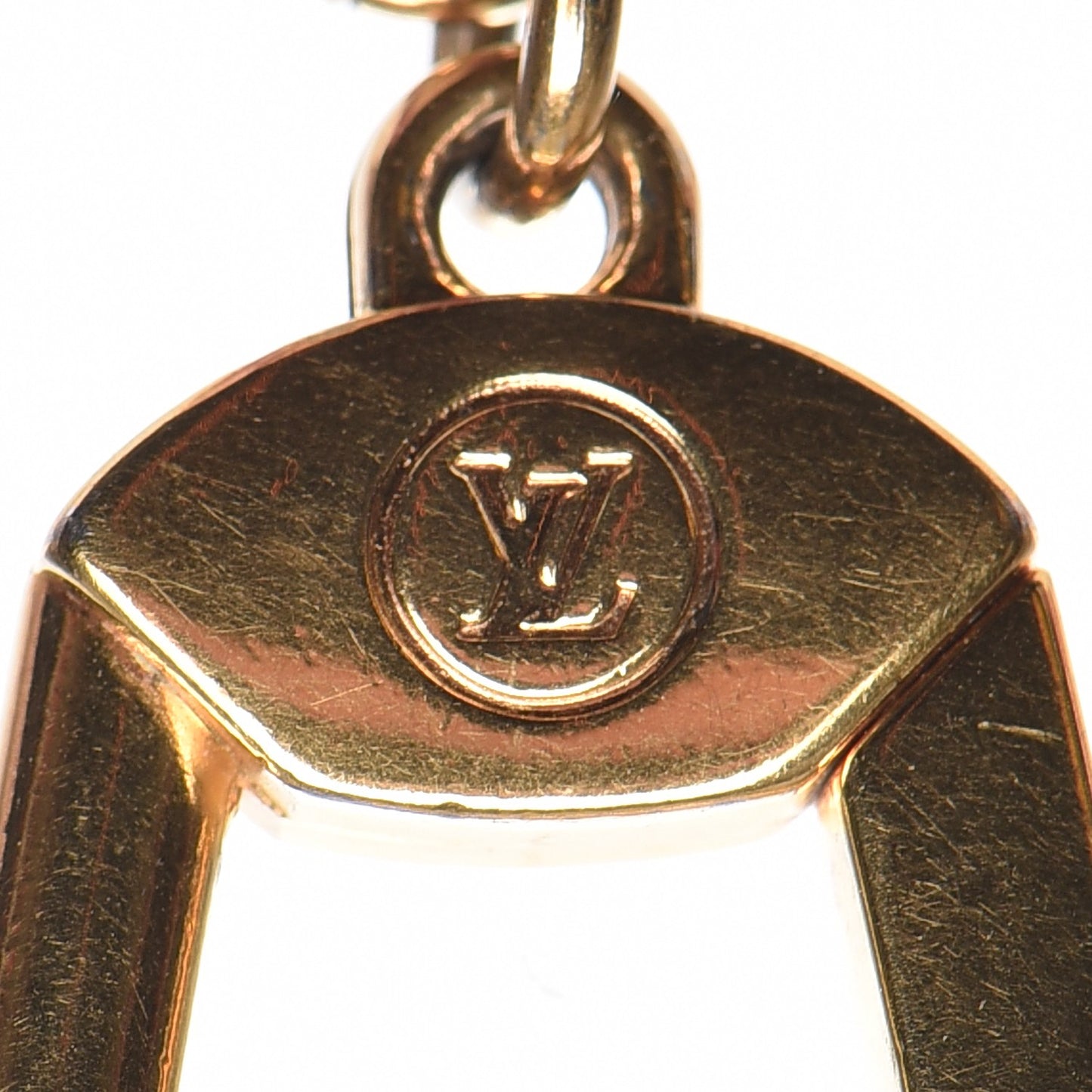 Leopard Heart Bag Charm Key Holder Blanc Corail
