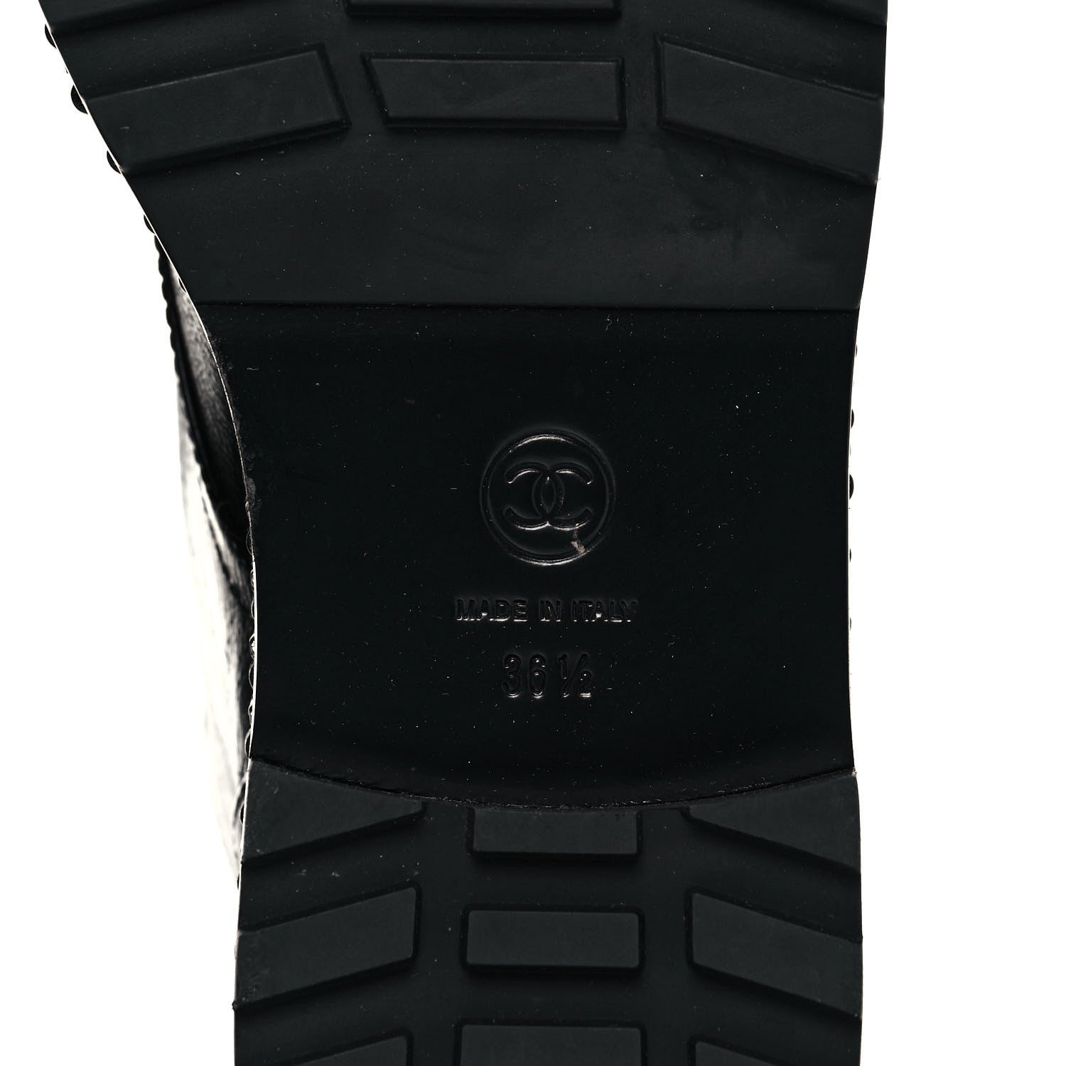 Chanel Crackled Calfskin Velvet Pearl Combat Short Boots 36.5 Black 6 of 6