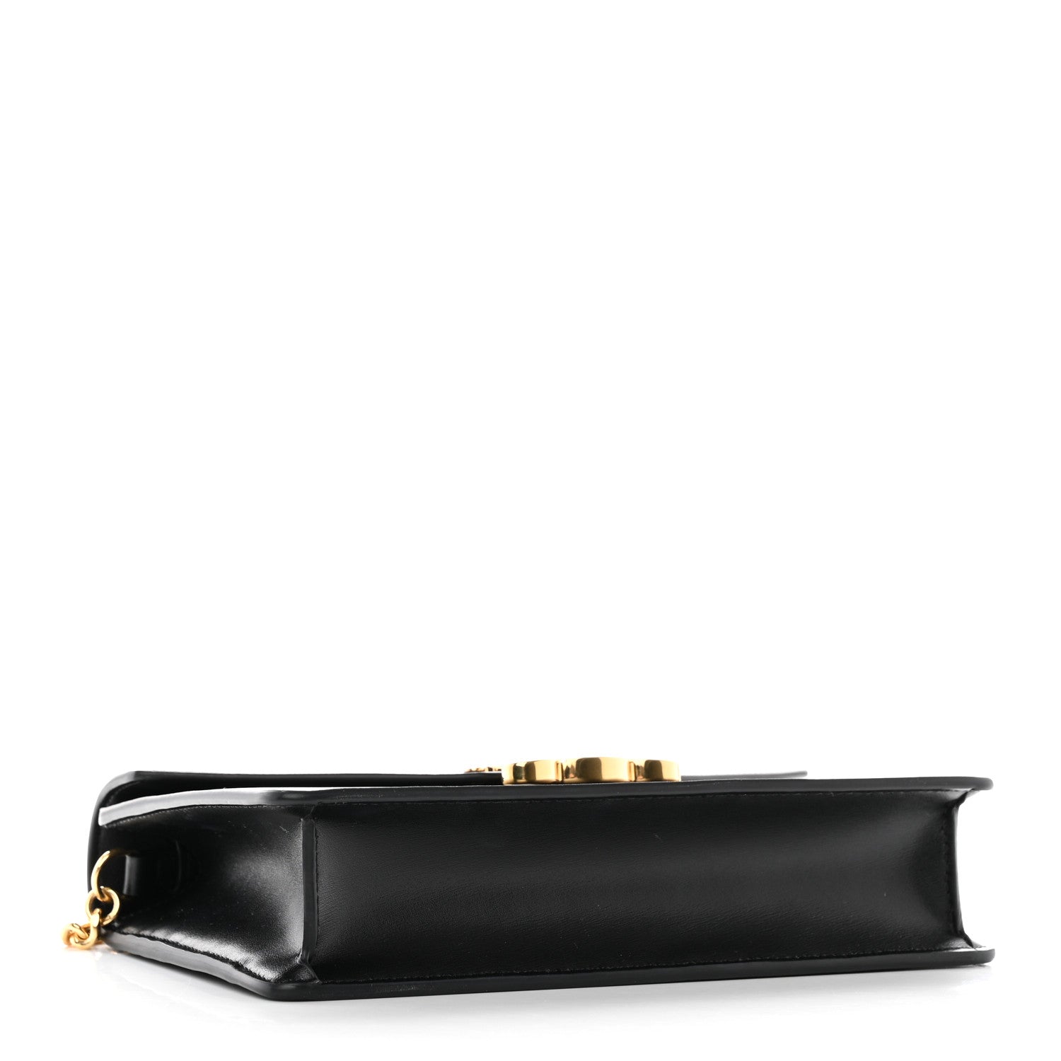 Celine Shiny Calfskin Triomphe Margo Wallet on Chain Black 4 of 20