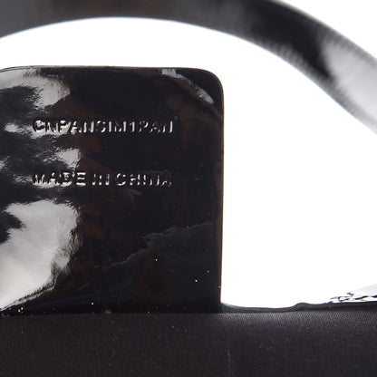 Burberry Patent Trim Patchwork Check Small Tote Black 8 of 16