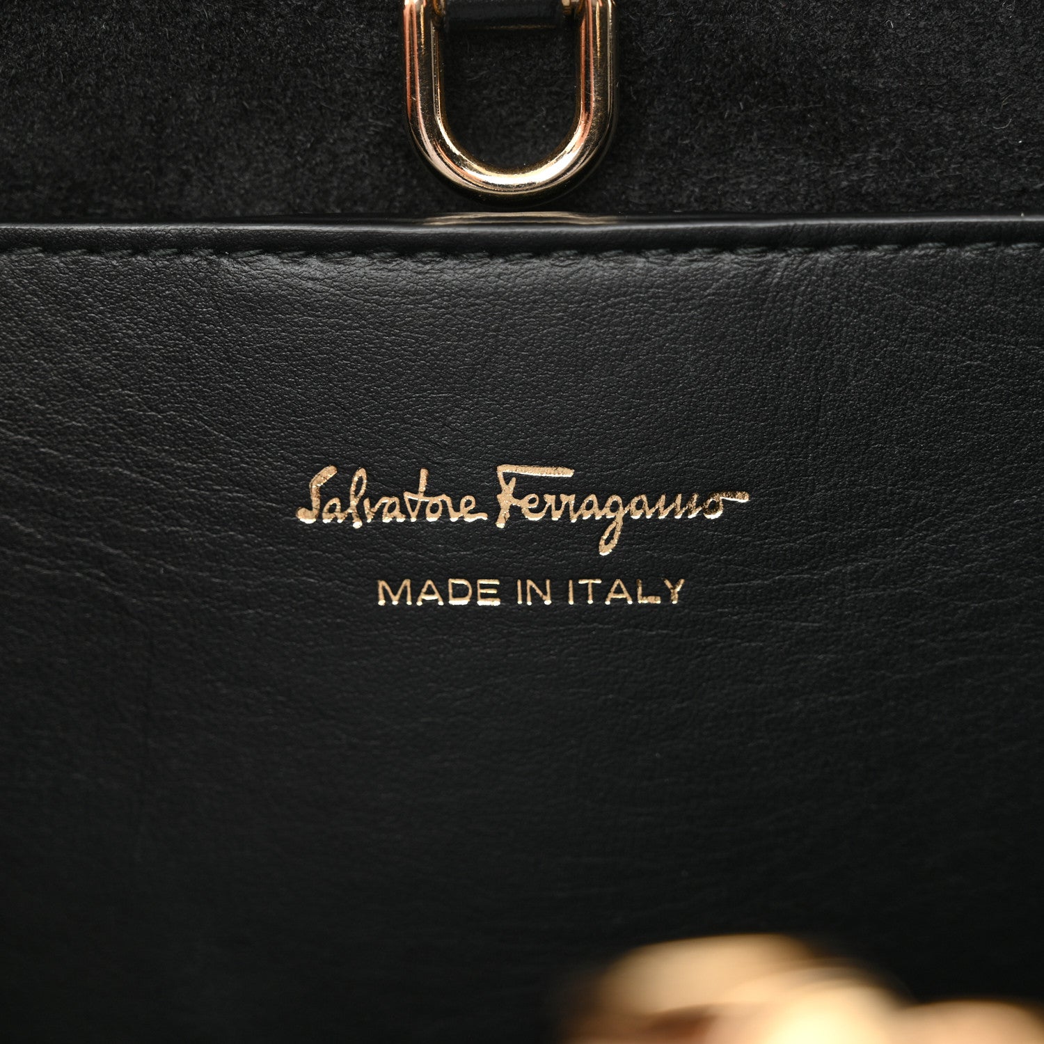 Salvatore Ferragamo Grained Calfskin Medium Meera Tote Black 6 of 12