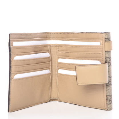 Gucci GG Supreme Monogram Nice French Flap Wallet Beige 5 of 9