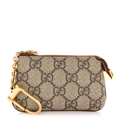 Gucci GG Supreme Monogram Key Case Brown 1 of 12