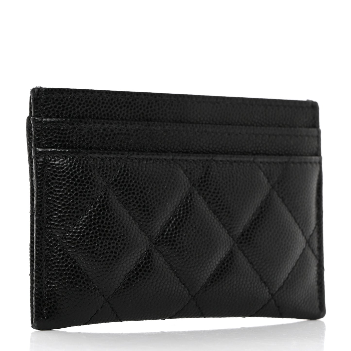 Caviar Quilted My Everything Card Holder Black
