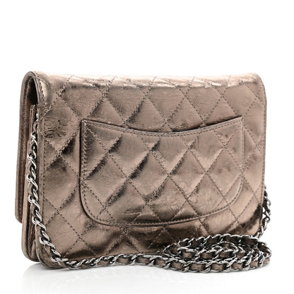 Chanel Metallic Aged Calfskin Quilted Reissue Wallet On Chain WOC Bronze 3 of 11