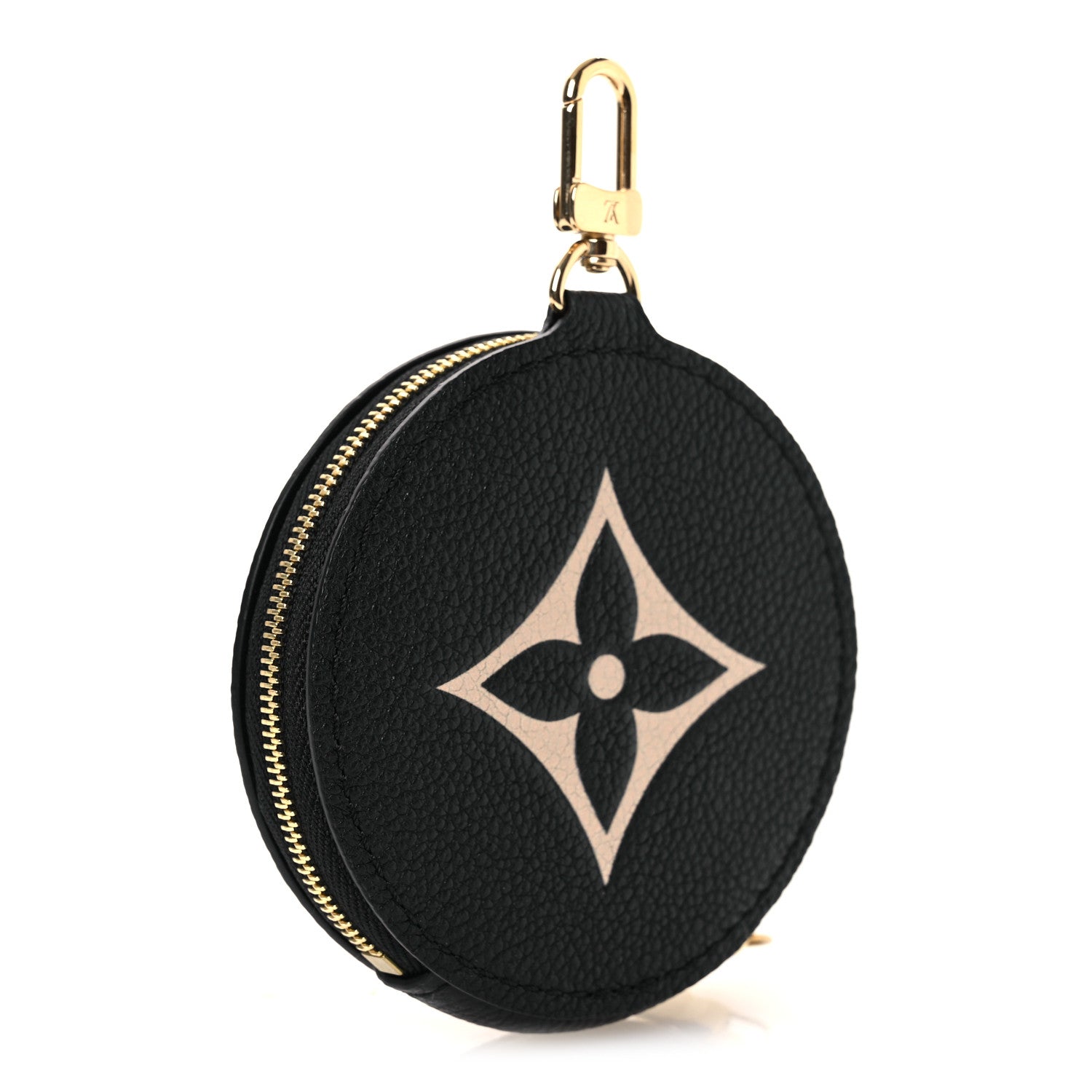 Louis Vuitton Empreinte Monogram Giant Round Coin Purse Black Beige 3 of 6