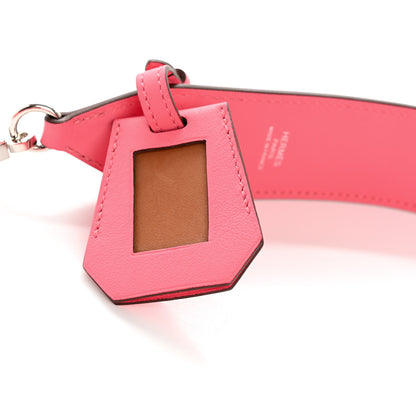 Hermes Swift 38mm Etiquette Shoulder Strap Rose Azalee Toffee 3 of 4