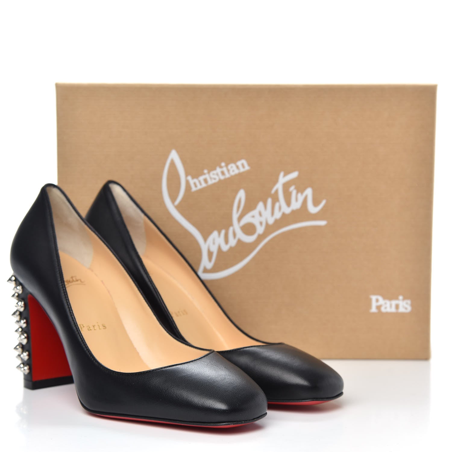 Christian Louboutin Nappa Donna Stud Spikes 85 Pumps 36.5 Black 9 of 9
